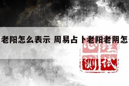 老阴老阳怎么表示 周易占卜老阳老阴怎么表示