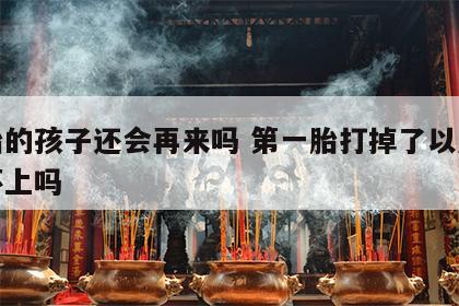 堕胎的孩子还会再来吗 第一胎打掉了以后还会怀上吗