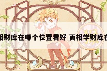 面相财库在哪个位置看好 面相学财库在哪