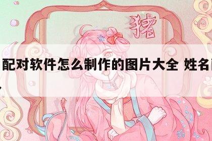 姓名配对软件怎么制作的图片大全 姓名配对懒人