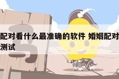 婚姻配对看什么最准确的软件 婚姻配对测试免费测试