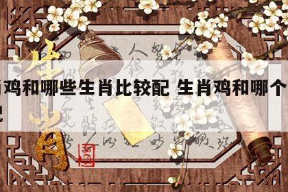 生肖鸡和哪些生肖比较配 生肖鸡和哪个生肖最配