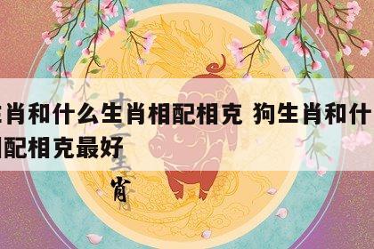 狗生肖和什么生肖相配相克 狗生肖和什么生肖相配相克最好