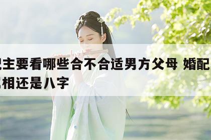 婚配主要看哪些合不合适男方父母 婚配主要看属相还是八字