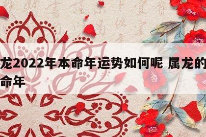 属龙2022年本命年运势如何呢 属龙的人本命年