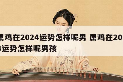 属鸡在2024运势怎样呢男 属鸡在2024运势怎样呢男孩