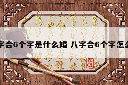 八字合6个字是什么婚 八字合6个字怎么样