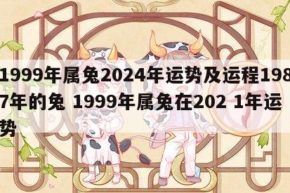 1999年属兔2024年运势及运程1987年的兔 1999年属兔在202 1年运势