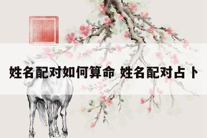 姓名配对如何算命 姓名配对占卜