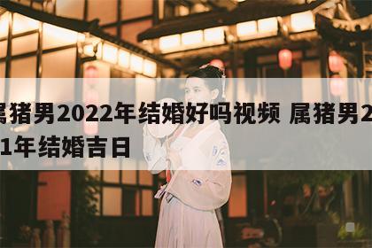属猪男2022年结婚好吗视频 属猪男2021年结婚吉日