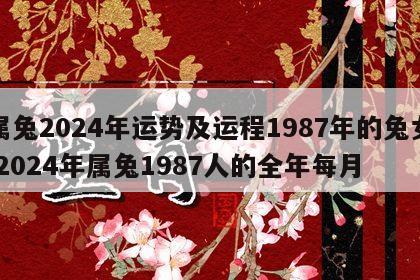 属兔2024年运势及运程1987年的兔女 2024年属兔1987人的全年每月