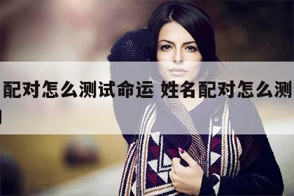 姓名配对怎么测试命运 姓名配对怎么测试命运的