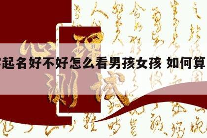 八字起名好不好怎么看男孩女孩 如何算八字起名