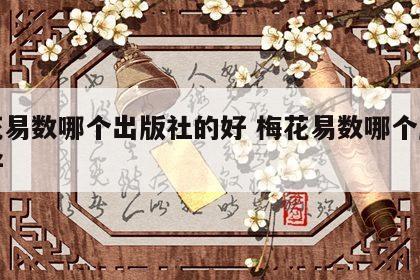 梅花易数哪个出版社的好 梅花易数哪个版本的好