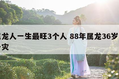 属龙人一生最旺3个人 88年属龙36岁有一灾