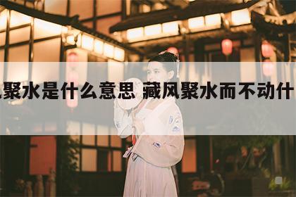 藏风聚水是什么意思 藏风聚水而不动什么意思