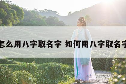怎么用八字取名字 如何用八字取名字