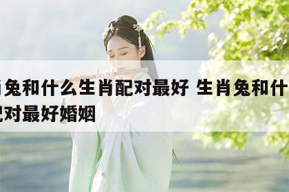 生肖兔和什么生肖配对最好 生肖兔和什么生肖配对最好婚姻