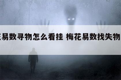 梅花易数寻物怎么看挂 梅花易数找失物的方法