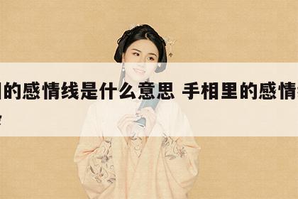 手相的感情线是什么意思 手相里的感情线是哪条