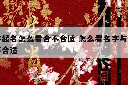 八字起名怎么看合不合适 怎么看名字与八字合不合适