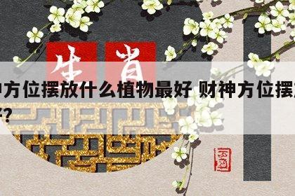 财神方位摆放什么植物最好 财神方位摆放什么好?