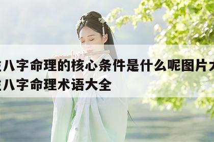 四柱八字命理的核心条件是什么呢图片大全 四柱八字命理术语大全