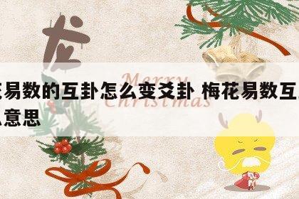 梅花易数的互卦怎么变爻卦 梅花易数互卦是什么意思