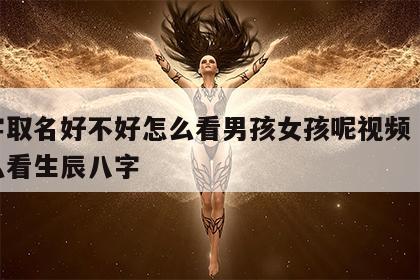 八字取名好不好怎么看男孩女孩呢视频 取名怎么看生辰八字
