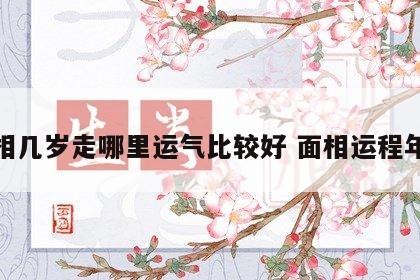 面相几岁走哪里运气比较好 面相运程年龄