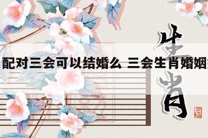 生肖配对三会可以结婚么 三会生肖婚姻好不好
