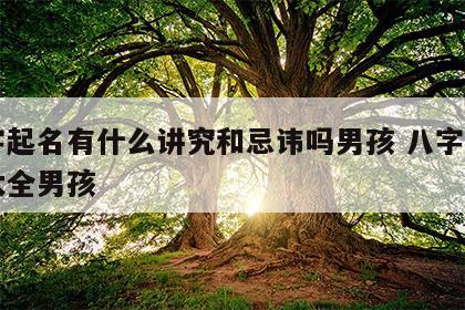 八字起名有什么讲究和忌讳吗男孩 八字起名字大全男孩