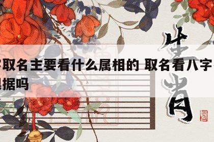 八字取名主要看什么属相的 取名看八字有科学根据吗
