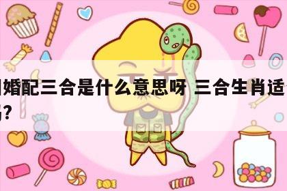 属相婚配三合是什么意思呀 三合生肖适合结婚吗?