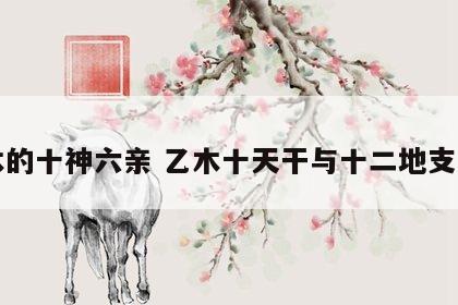 乙木的十神六亲 乙木十天干与十二地支喜忌