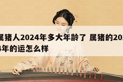 属猪人2024年多大年龄了 属猪的2024年的运怎么样