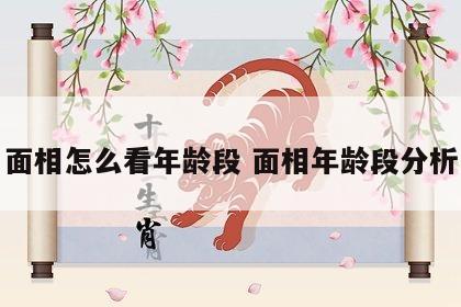 面相怎么看年龄段 面相年龄段分析