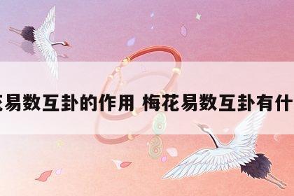 梅花易数互卦的作用 梅花易数互卦有什么用