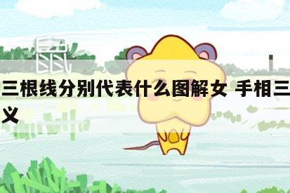 手相三根线分别代表什么图解女 手相三条线的含义