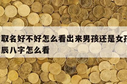 八字取名好不好怎么看出来男孩还是女孩 取名生辰八字怎么看