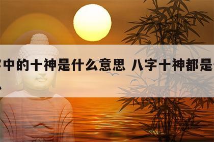 八字中的十神是什么意思 八字十神都是什么意思