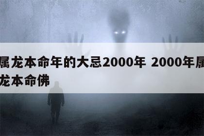 属龙本命年的大忌2000年 2000年属龙本命佛