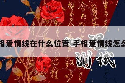 手相爱情线在什么位置 手相爱情线怎么看