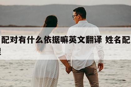 姓名配对有什么依据嘛英文翻译 姓名配对的原理