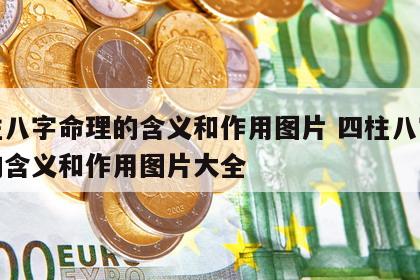四柱八字命理的含义和作用图片 四柱八字命理的含义和作用图片大全