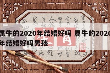 属牛的2020年结婚好吗 属牛的2020年结婚好吗男孩