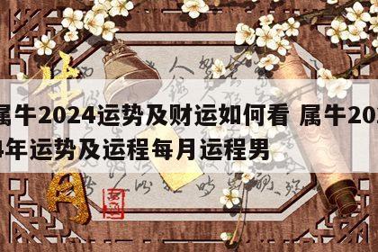 属牛2024运势及财运如何看 属牛2024年运势及运程每月运程男