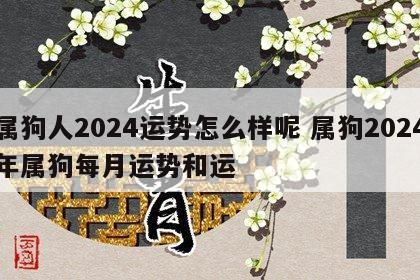 属狗人2024运势怎么样呢 属狗2024年属狗每月运势和运