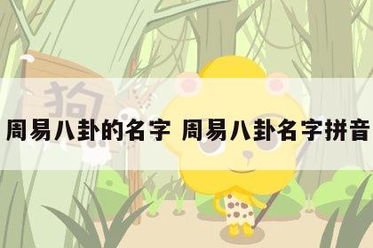 周易八卦的名字 周易八卦名字拼音