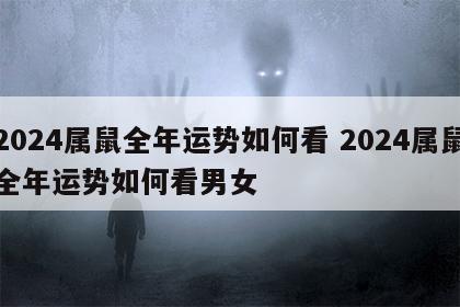 2024属鼠全年运势如何看 2024属鼠全年运势如何看男女